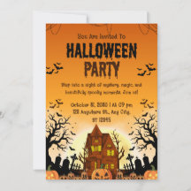 Convite de Festa de Halloween para Desenho de Abób