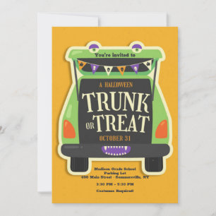 Convite de festa de Halloween para Trunk Or Treat