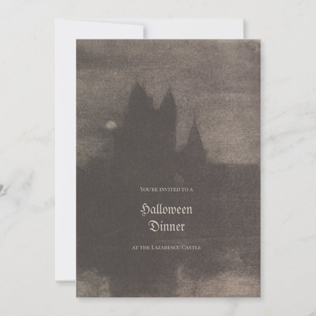 Convite de Festa de Halloween Personalizada para F (Frente)