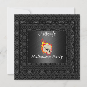 Convite de Festa de Halloween Preto