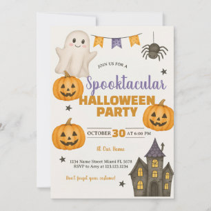 Convite de Festa de Halloween Spooktacular