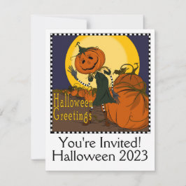 Convite de Festa de Halloween Vintage