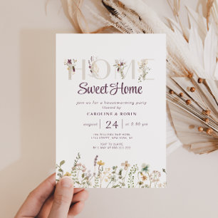 convite de festa de inauguração de flores silvestr