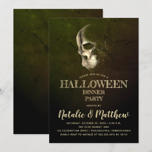 Convite de Festa de Janto de Halloween do Skull Ni