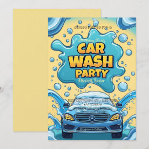 Convite de Festa de Lavação de Carros – Celebração