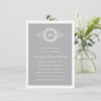 Convite de festa de medalhão de aniversário de pra