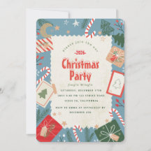 Convite de Festa de Natal Artesanal