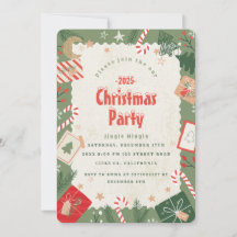 Convite de Festa de Natal Artesanal