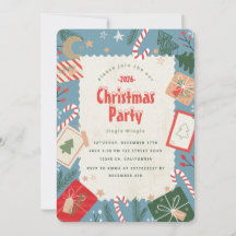 Convite de Festa de Natal Artesanal
