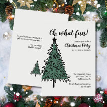 Convite de Festa de Natal Árvore de Natal Elegante