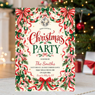 Convite de Festa de Natal Caprichosa e Festiva