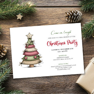 Convite de Festa de Natal Chic e Excêntrico para Á