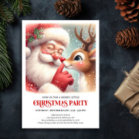 Convite de festa de Natal clássico de Papai Noel e