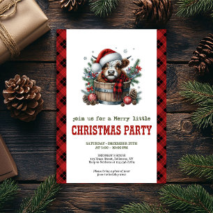 Convite de festa de Natal com vaca das Terras Alta