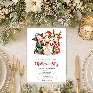 Convite de festa de Natal de gansos bobos capricho