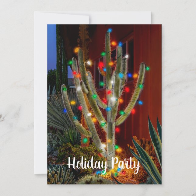 Convite de Festa de Natal do Cacto de Natal (Frente)