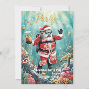 Convite de Festa de Natal do Mergulhador