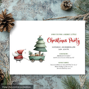 Convite de Festa de Natal do Papai Noel Engraçado