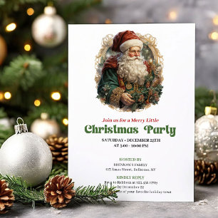 Convite de festa de Natal do Papai Noel vitoriano