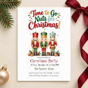Convite de Festa de Natal do Quebra-Nozes Fofo