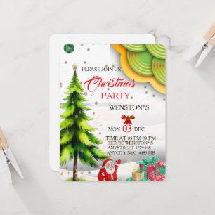 Convite de Festa de Natal Editável, Imprimível