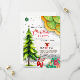 Convite de festa de Natal editável, Imprimível pod