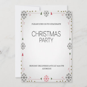 Convite de Festa de Natal Elegante e Alegre