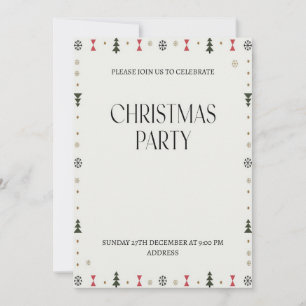 Convite de Festa de Natal Elegante e Festivo