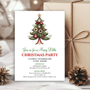 Convite de festa de Natal elegante em aquarela par