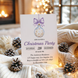 Convite de Festa de Natal Elegante para Festa de F