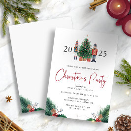 Convite de festa de Natal em aquarela