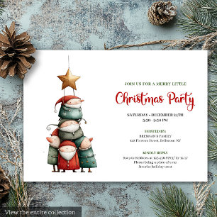 Convite de festa de Natal em aquarela excêntrico