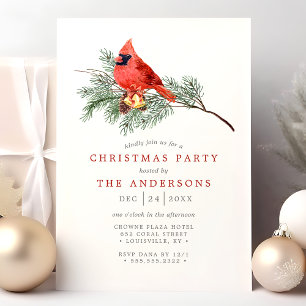 Convite de Festa de Natal em Aquarela Vintage Páss