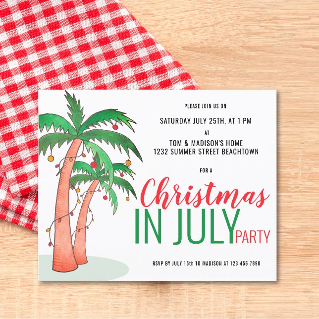 Convite de Festa de Natal em Julho com Orçamento (Criador carregado)