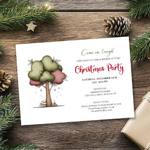 Convite de festa de Natal engraçado árvore de Nata