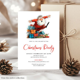 Convite de festa de Natal engraçado e extravagante