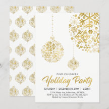 Convite de Festa de Natal / Feriado em Dourado