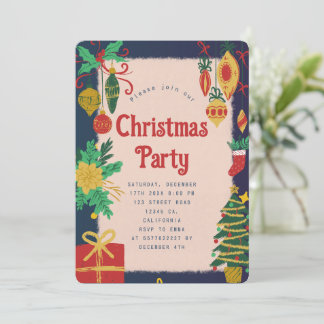 Convite de Festa de Natal Festivo