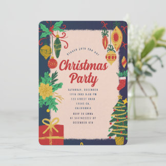 Convite de Festa de Natal Festivo
