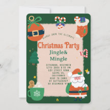 Convite de Festa de Natal Festivo