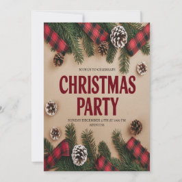 Convite de Festa de Natal Festivo Elegante