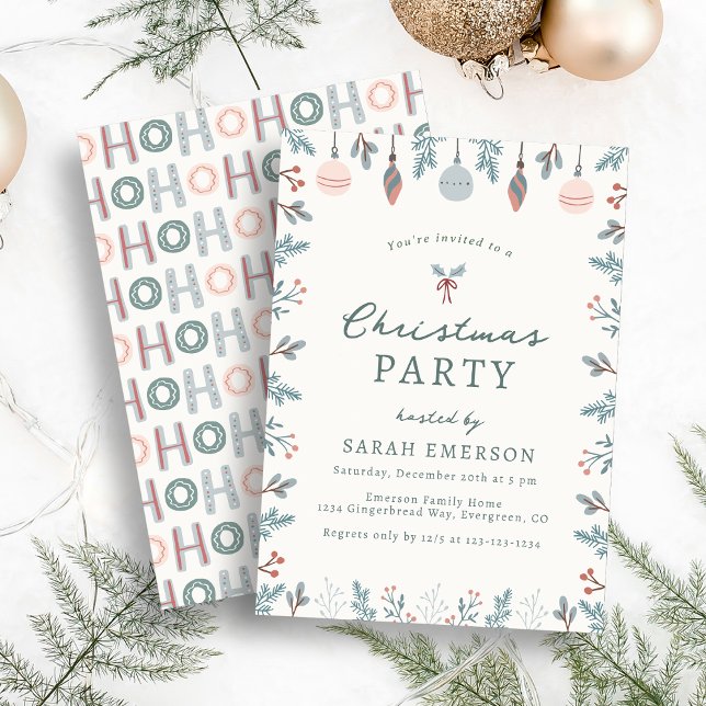 Convite de Festa de Natal Fofo (Cute Christmas Party Invitation
)