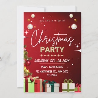 Convite de Festa de Natal Gótico Imprimível