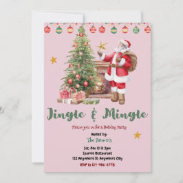 Convite de Festa de Natal Jingle And Mingle