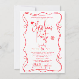 Convite de festa de Natal manuscrito