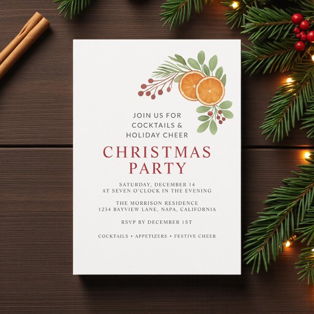 Convite de Festa de Natal Minimal Neutro (Criador carregado)
