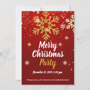 Convite de Festa de Natal - O texto pode ser perso