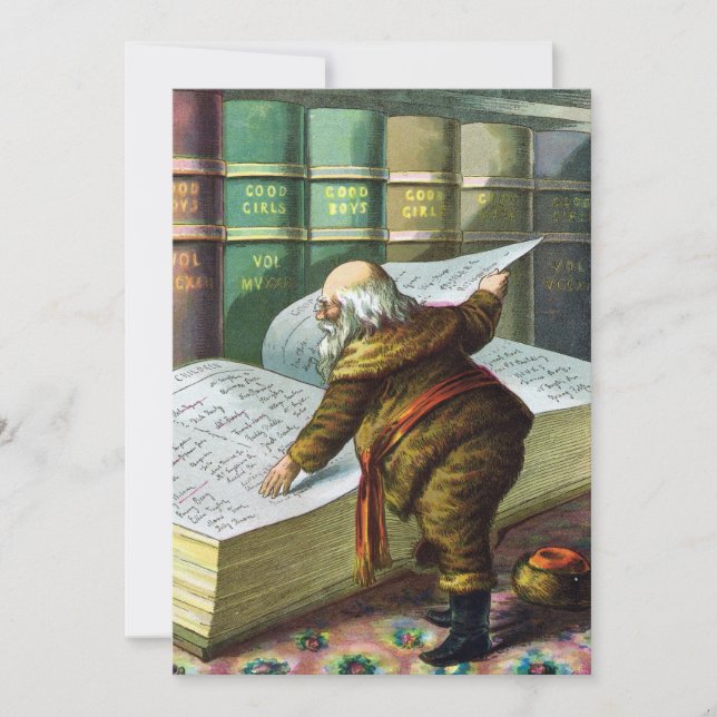 Convite de Festa de Natal para Meninos (bons e mau (Frente)