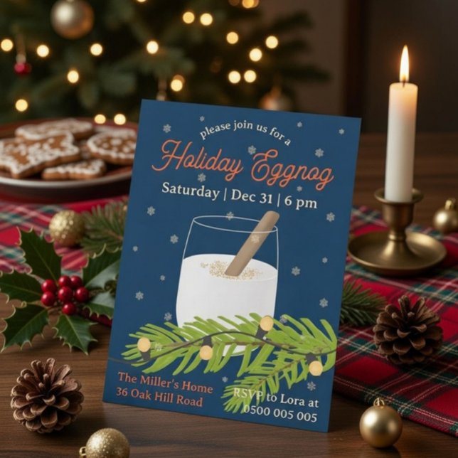 Convite de Festa de Natal Personalizado com Leite  (Criador carregado)
