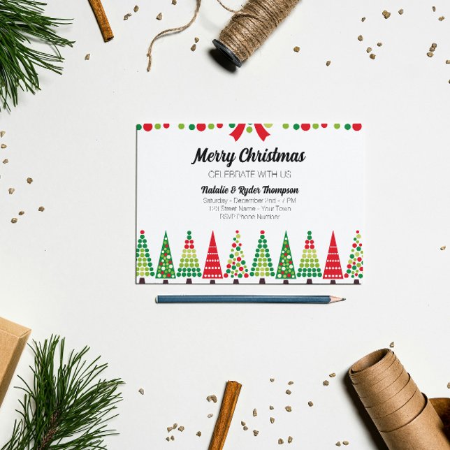 Convite de Festa de Natal Retrô (Criador carregado)